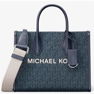 Michael Kors Small Mirella Signature Logo Crossbody Bag Admiral Blue
